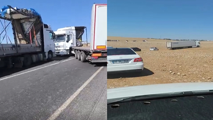 Şanlıurfa'da Tır Kazası! Yol Trafiğe Kapandı